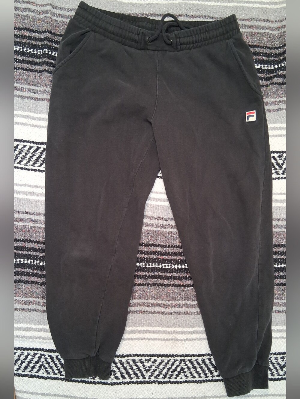 Fila Black Women's Track Pants with Small Logo